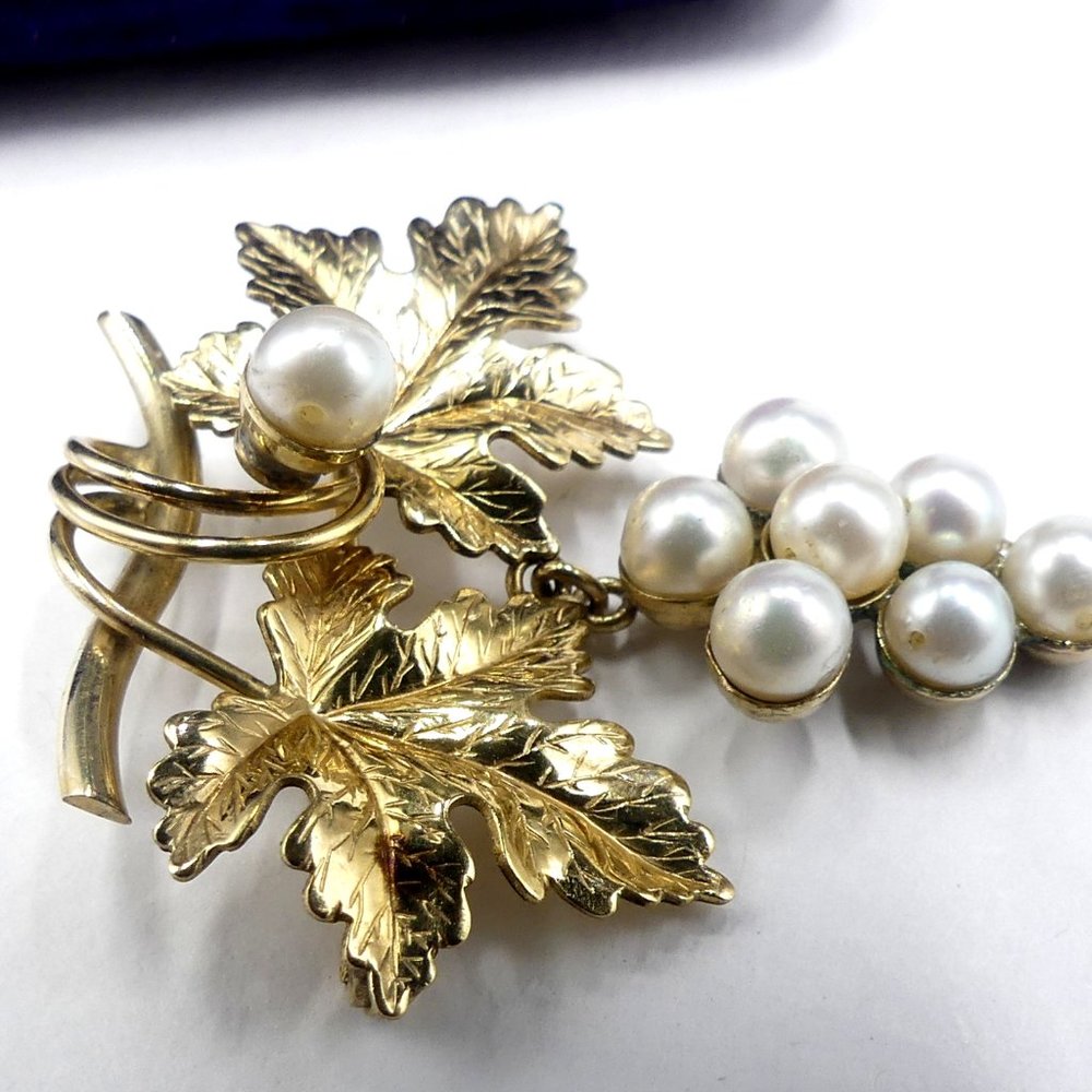 Vintage marked WL gold filled & genuine pearls gra